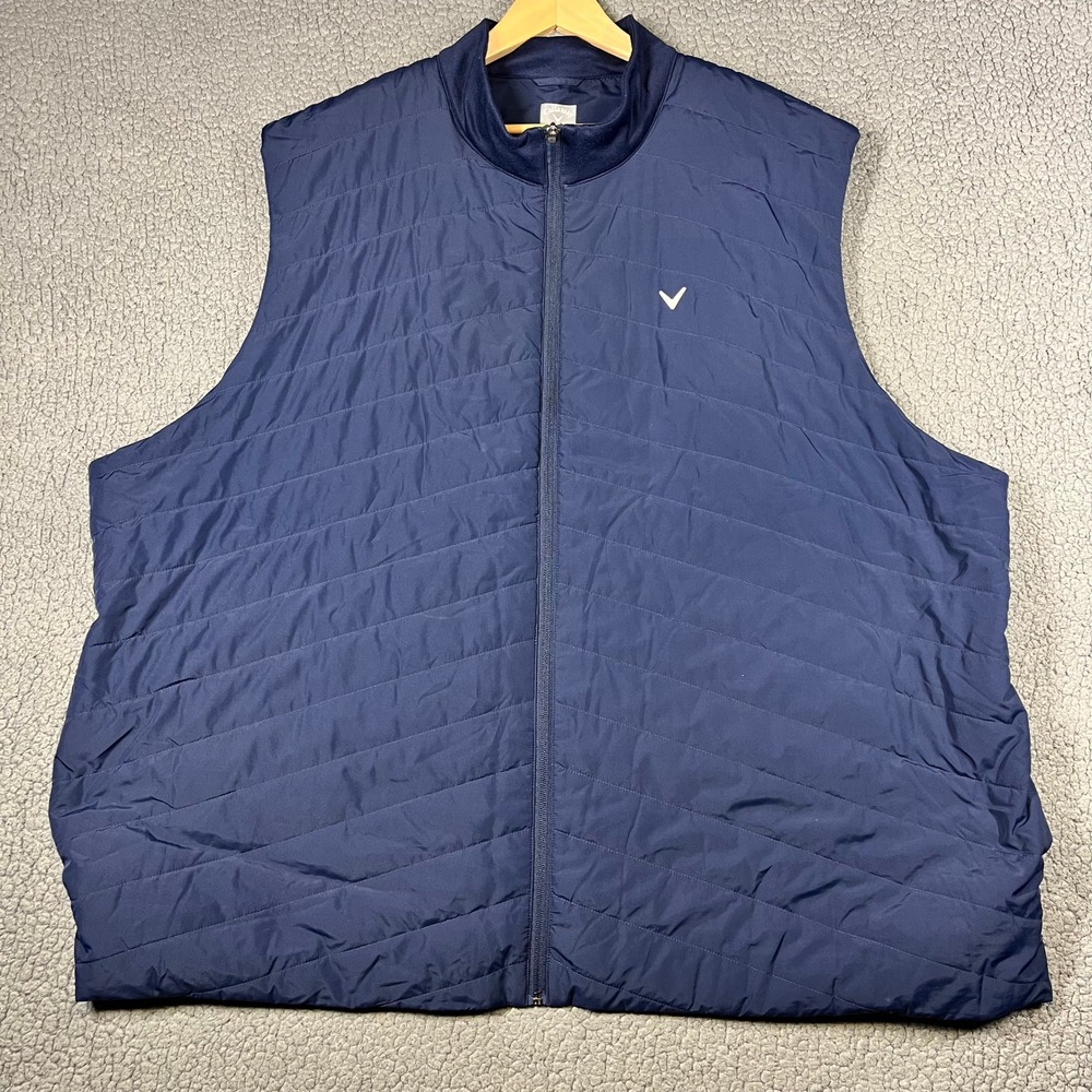 Callaway Quilted Vest Mens 5X Full Zip Padded Golf Blue Gorpcore